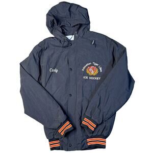 Vintage 90s Rennoc Princeton Tiger Lillies Ice Hockey Hooded Windbreaker Size S